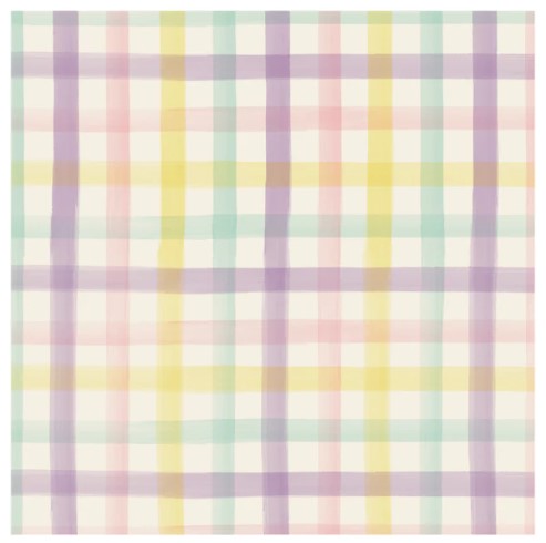 Spring Plaid Guest Napkin
