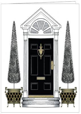 Topiary Door New Home Greeting Card