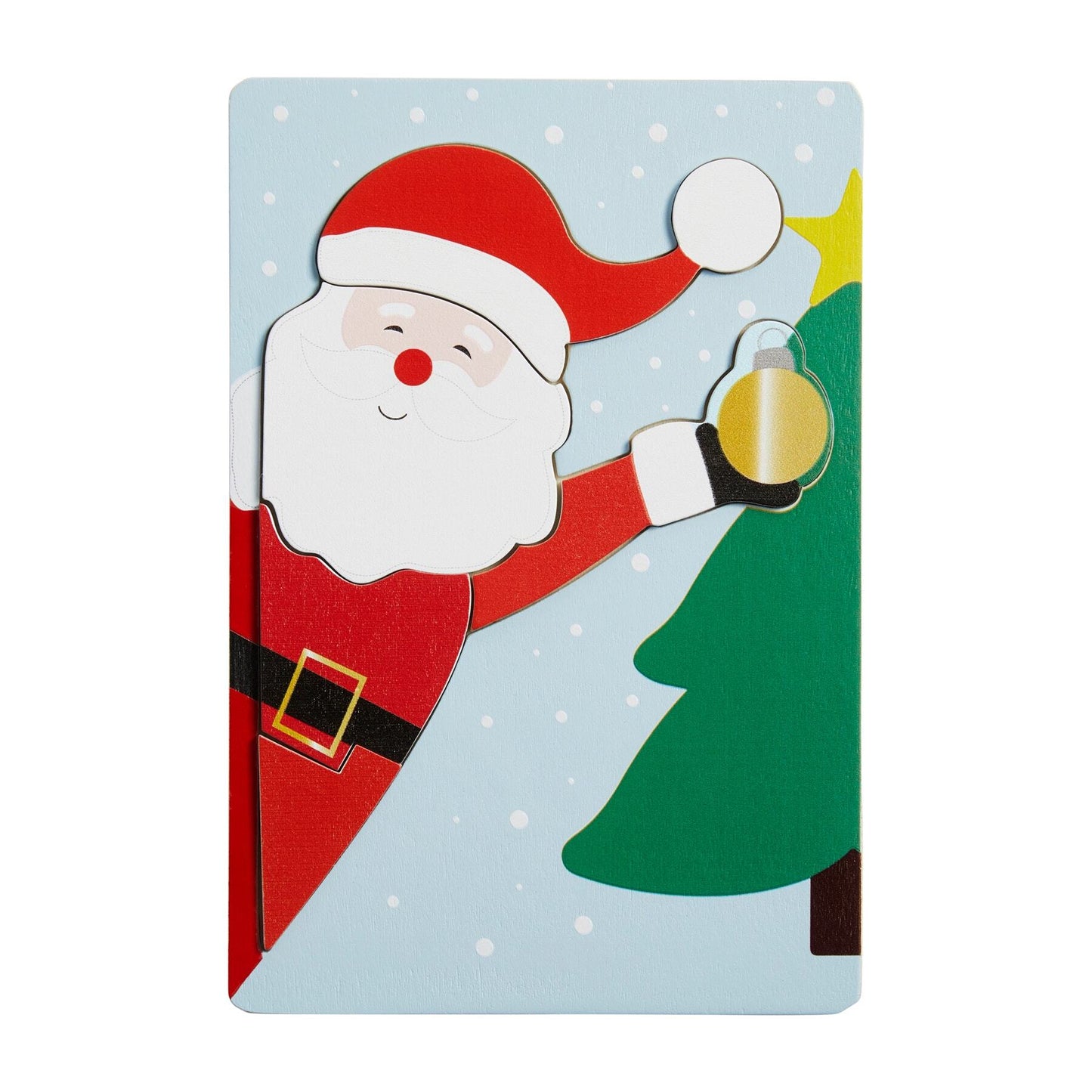 Wood Tree and Santa Puzzle