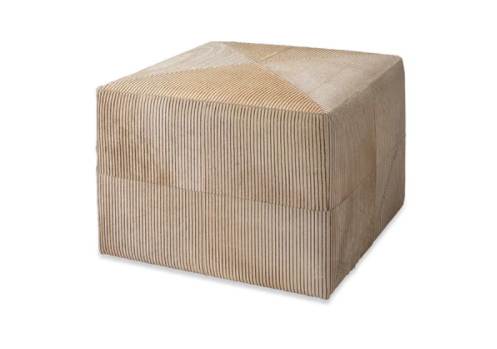 Large Pinstriped Ottoman