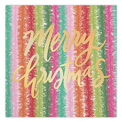 Foil Beverage Napkins - Xmas Garland 20ct