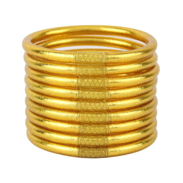 Small Gold All Weather Bangles Serenity Prayer