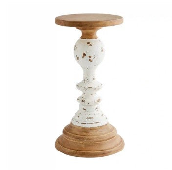 Medium Two-Tone Wood Candleholder