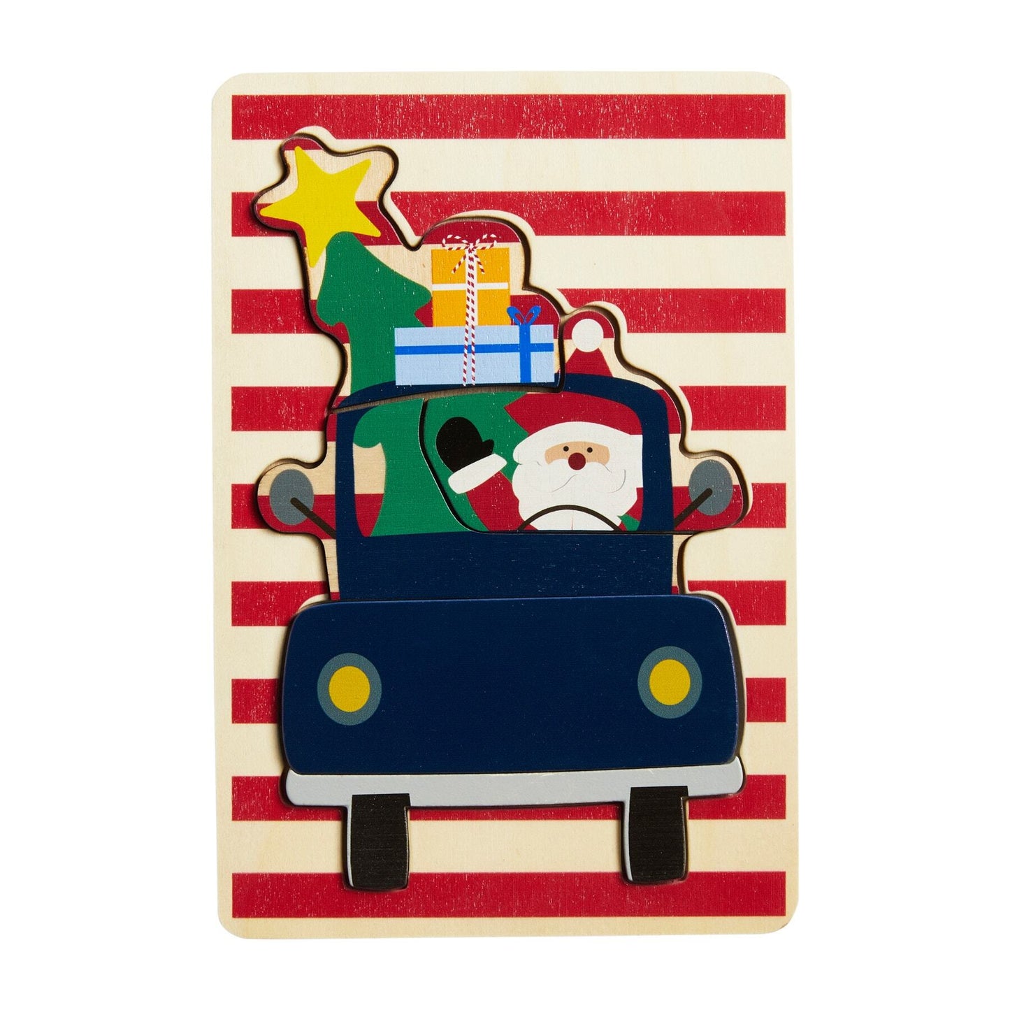 Wood Car Santa Puzzle