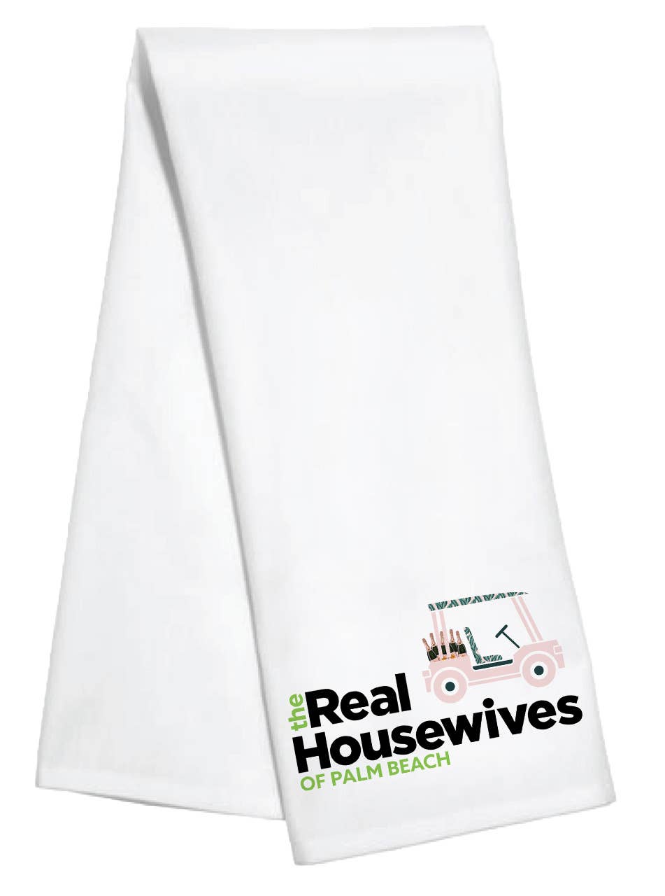 The Real Housewives Golf Cart Custom Kitchen Towels “Paso Robles”