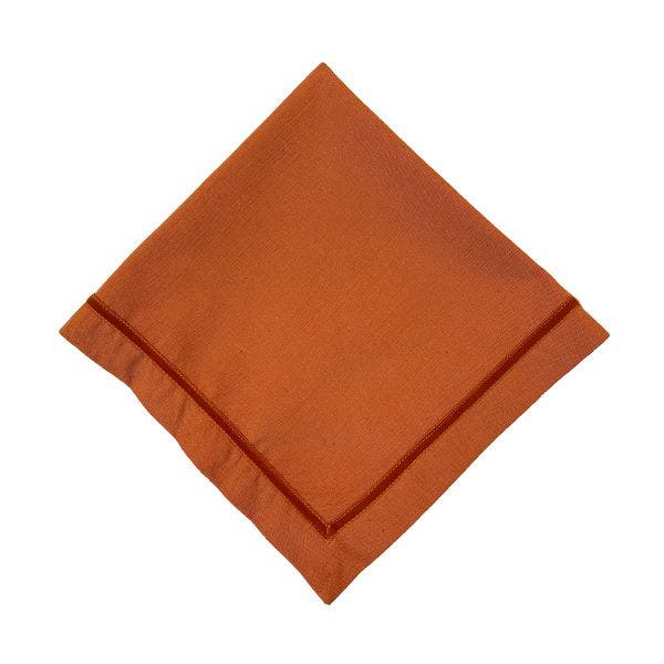 Velvet Trim Pumpkin Napkin