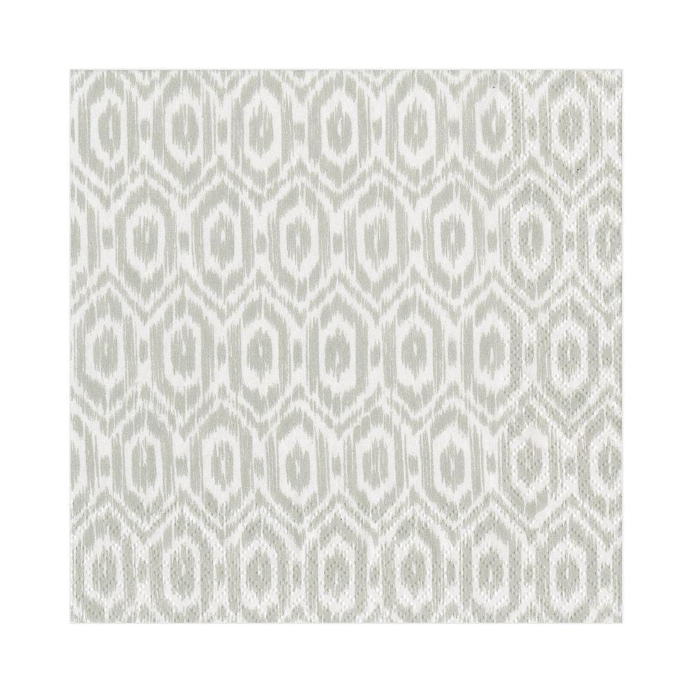 Amala Ikat Paper Luncheon Napkins in Grey - 20 Per Package