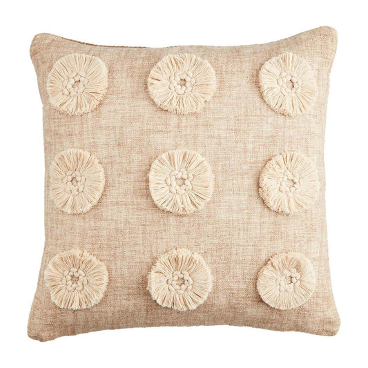 Fringe Dot Throw Pillow