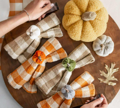 Velvet Pumpkin Napkin Ring