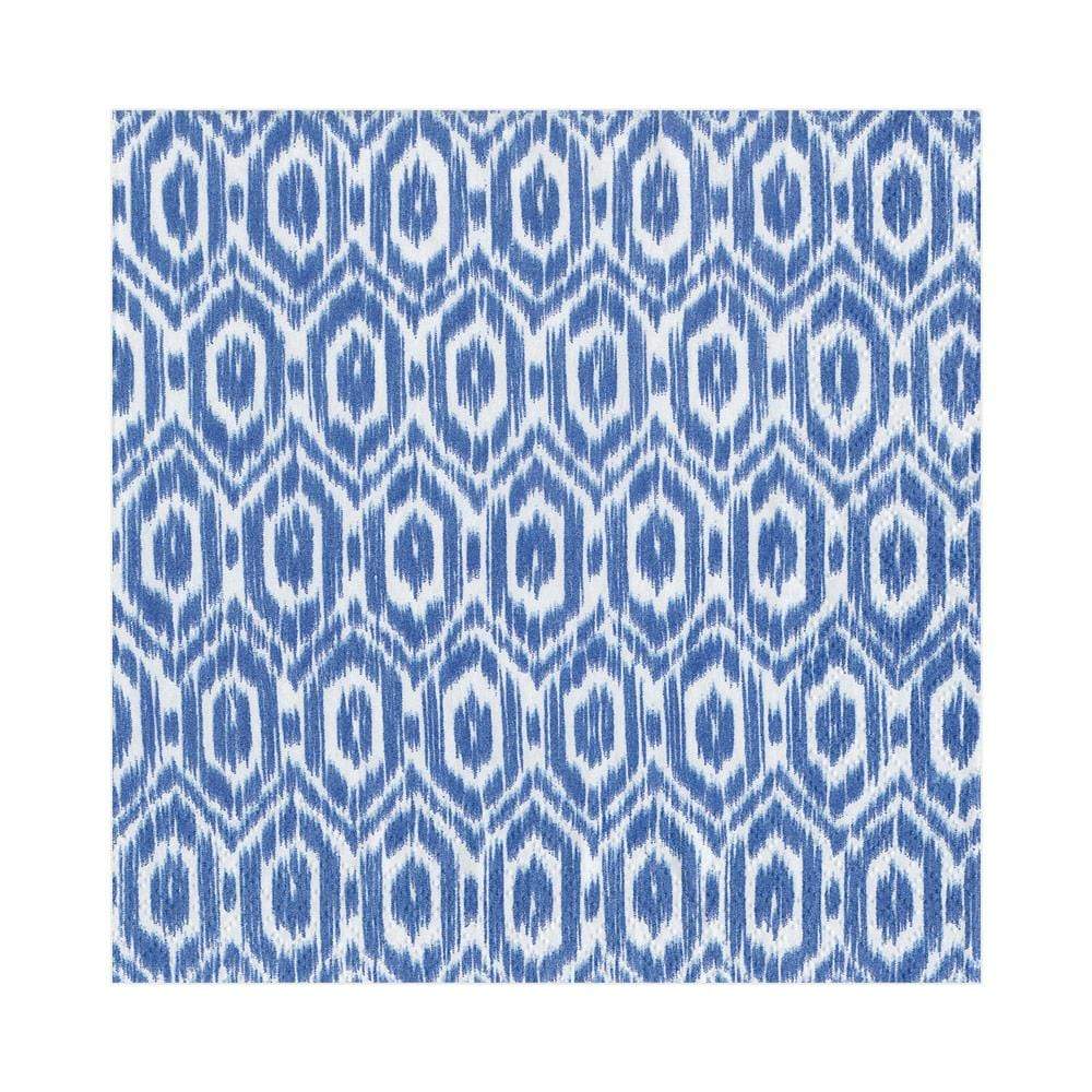 Amala Ikat Paper Luncheon Napkins in Blue - 20 Per Package