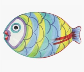 Pesci Colorati Figural Fish Platter