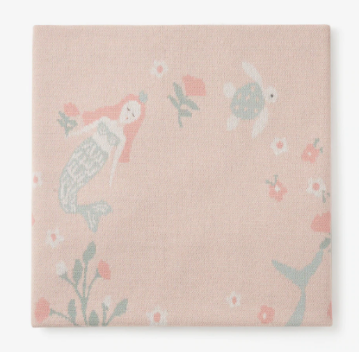 Mermaid Sea Magic Cotton Knit Baby Blanket