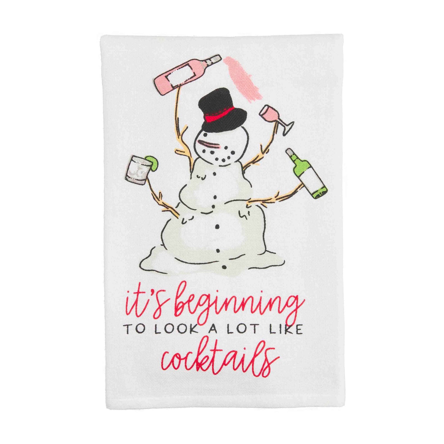 Snowman Drinking Towel