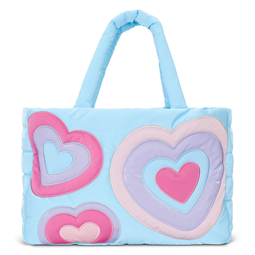 Happy Heart Puffy Weekender Bag