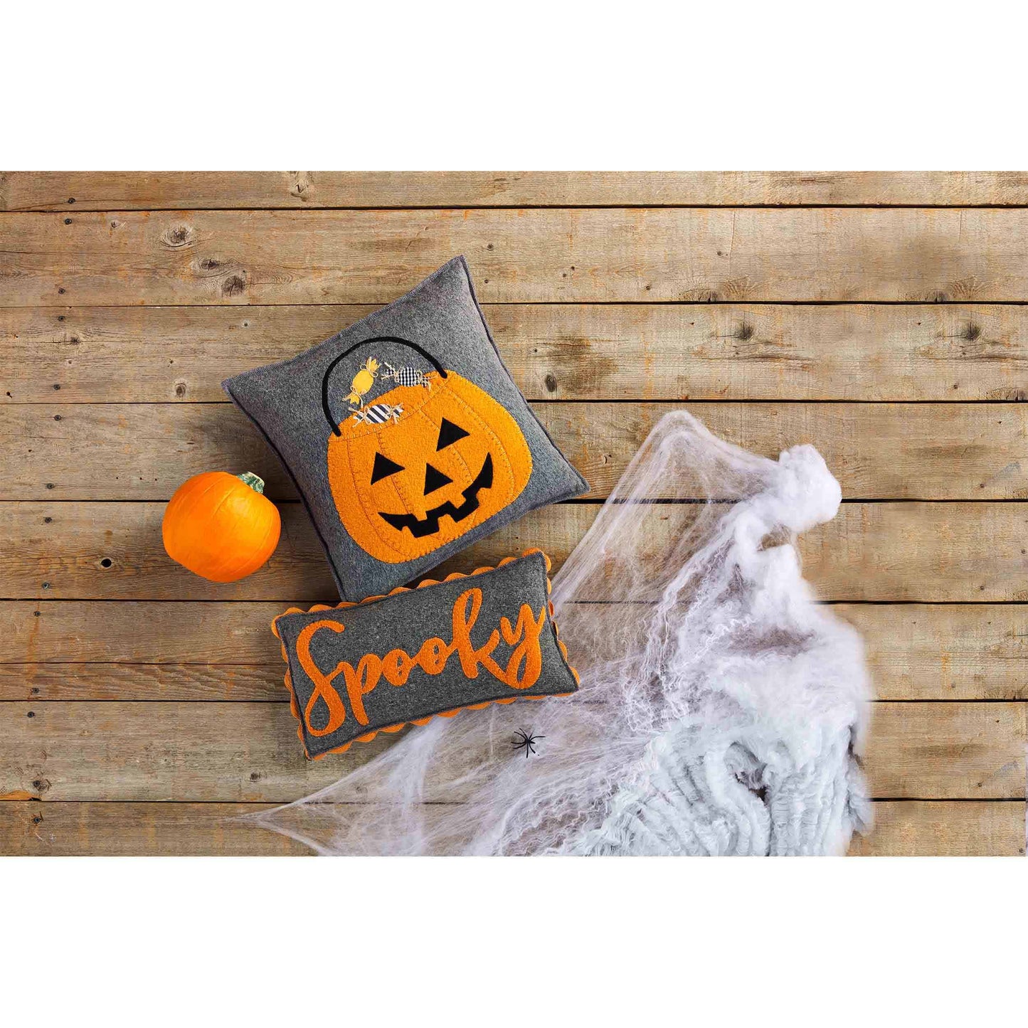 Spooky Felt Halloween Pillow