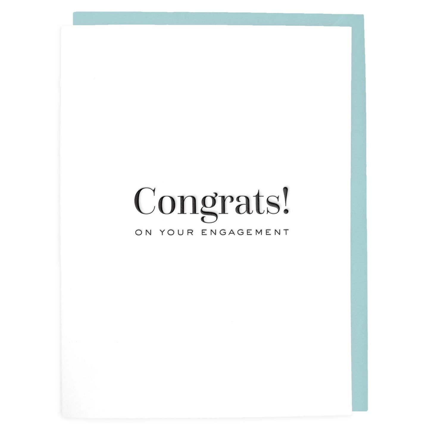 Congrats on your Engagement Letterpress Greeting Card