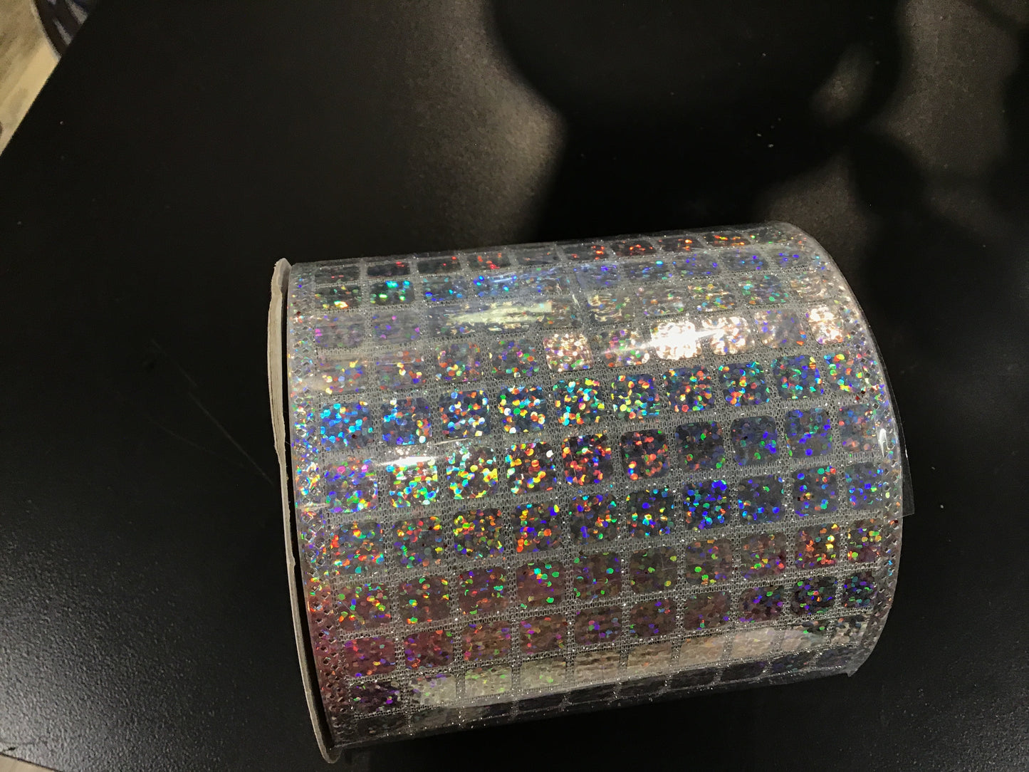 Silver mirrored ribbon