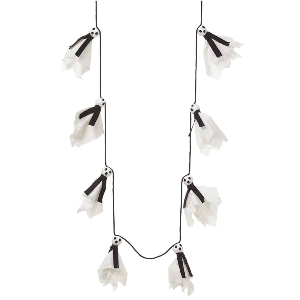 Ghost Garland White Black 6'
