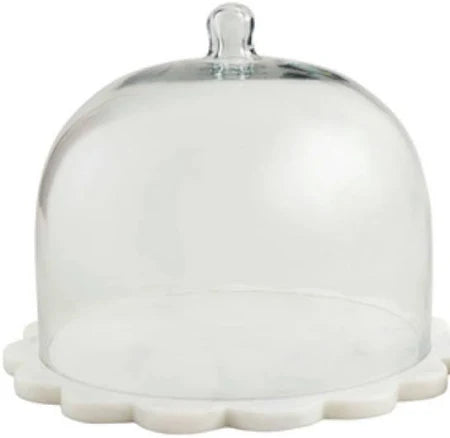 Scallop & Marble Cloche