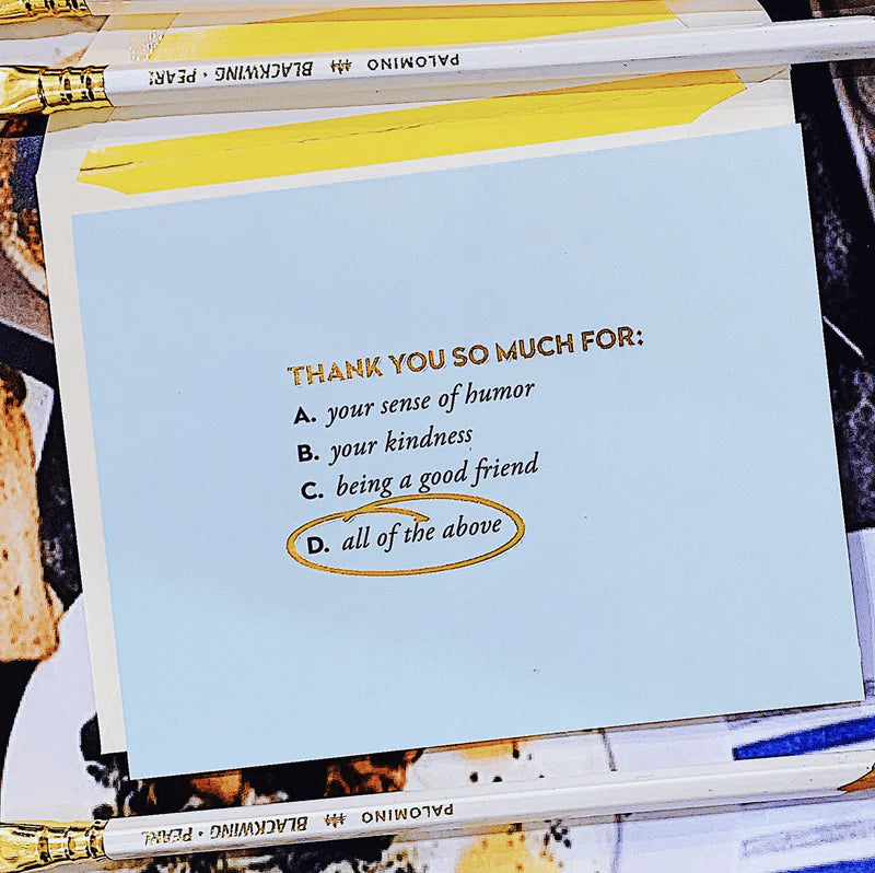 Thank You So Much For Greeting Card