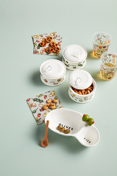 Olive And Pit Dish Set