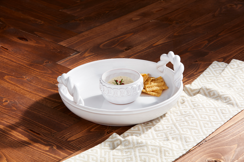 Twisted Handle Chip and Dip Set
