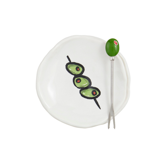 Olive Tapas Plate Set