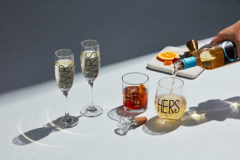 Mr. And Mrs. Champagne Flute Set