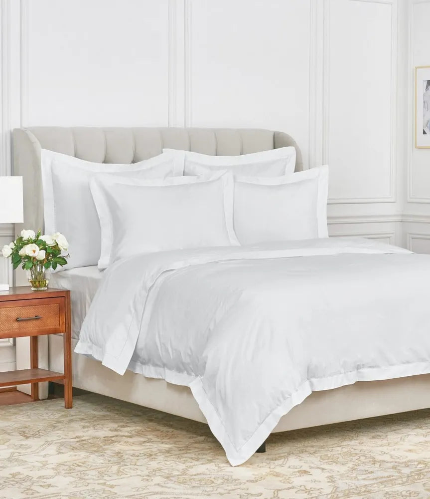 White Hemstitch Duvet Cover King