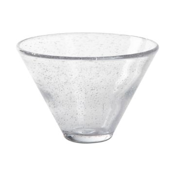 Bubble Glass Stemless Martini - Clear