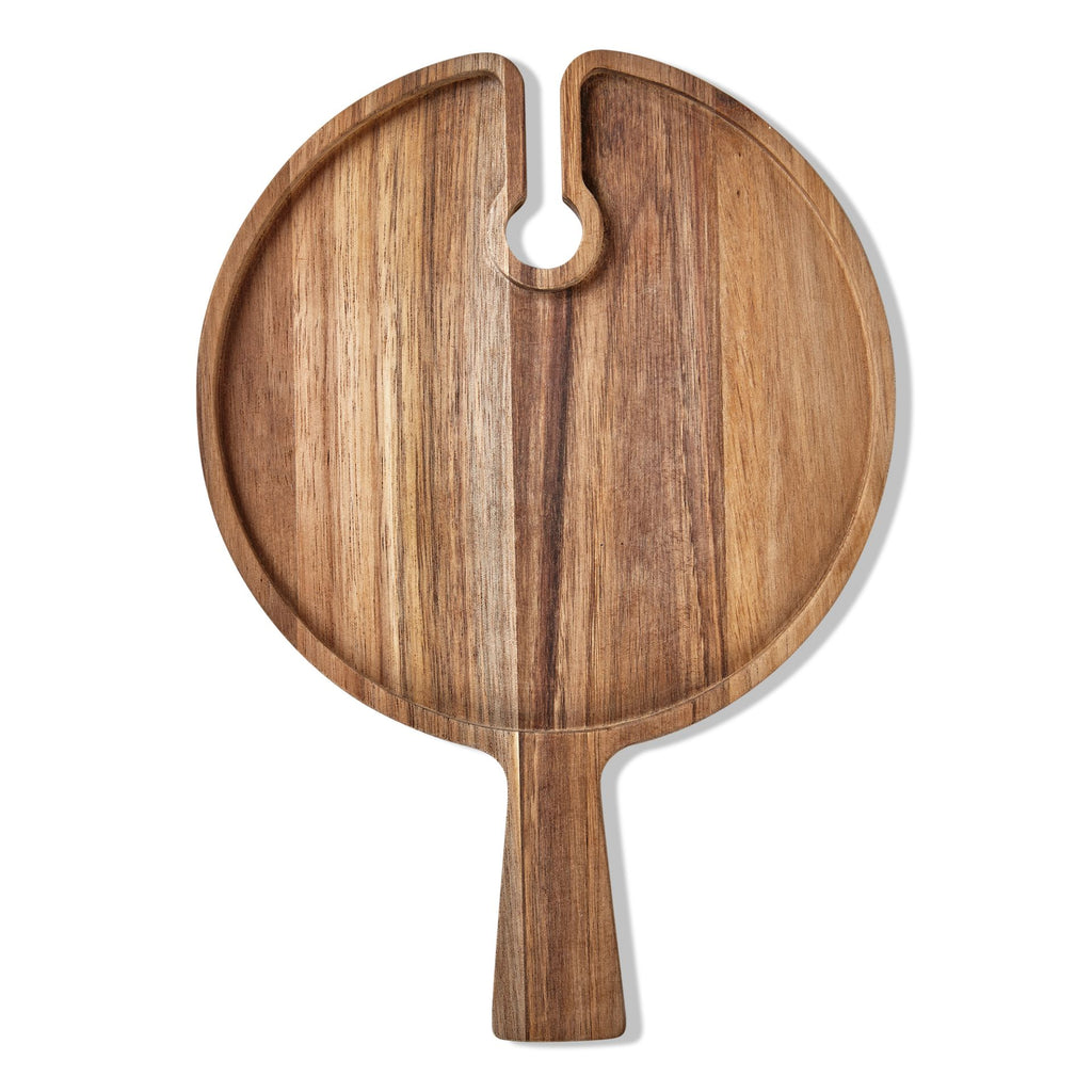 Acacia Wood Wine Glass Tray - Natural