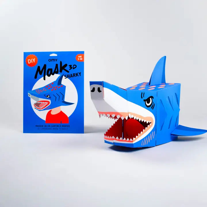 3D Kid and Adult Shark Mask