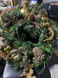 Gold and Champagne Wreath 24"