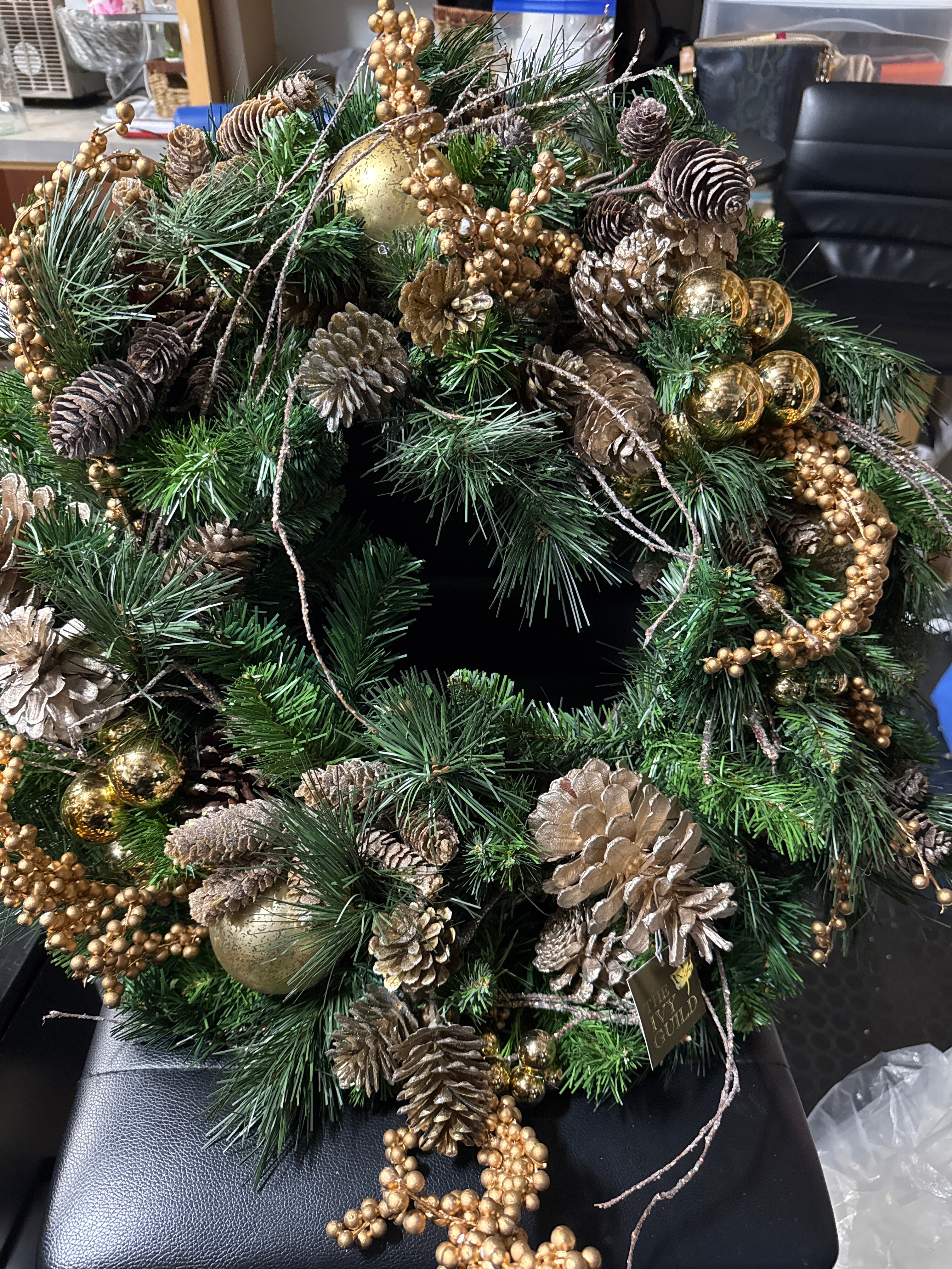 Gold and Champagne Wreath 24"