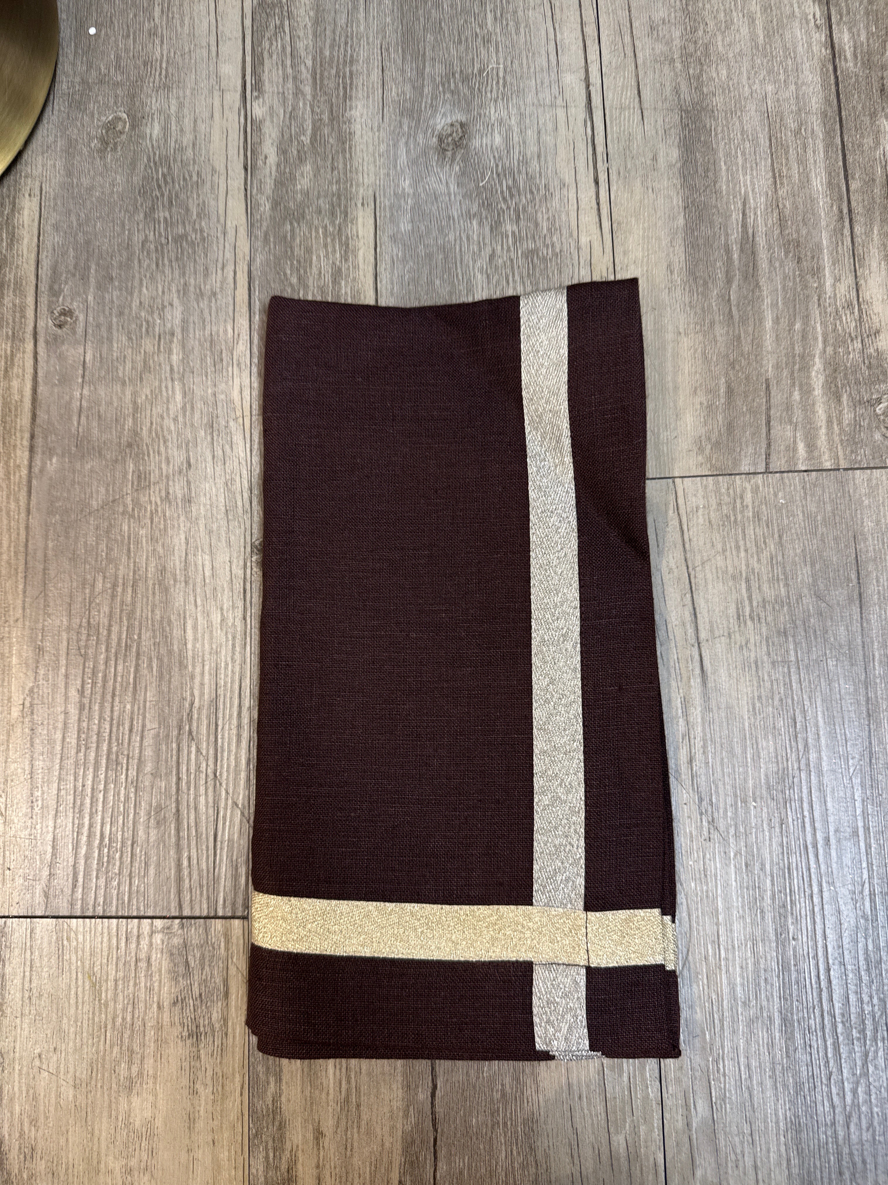Chocolate/Criss Cross Napkins