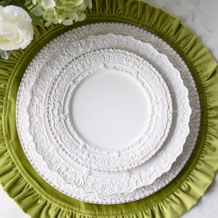 White Renaissance Salad/Dessert Plate