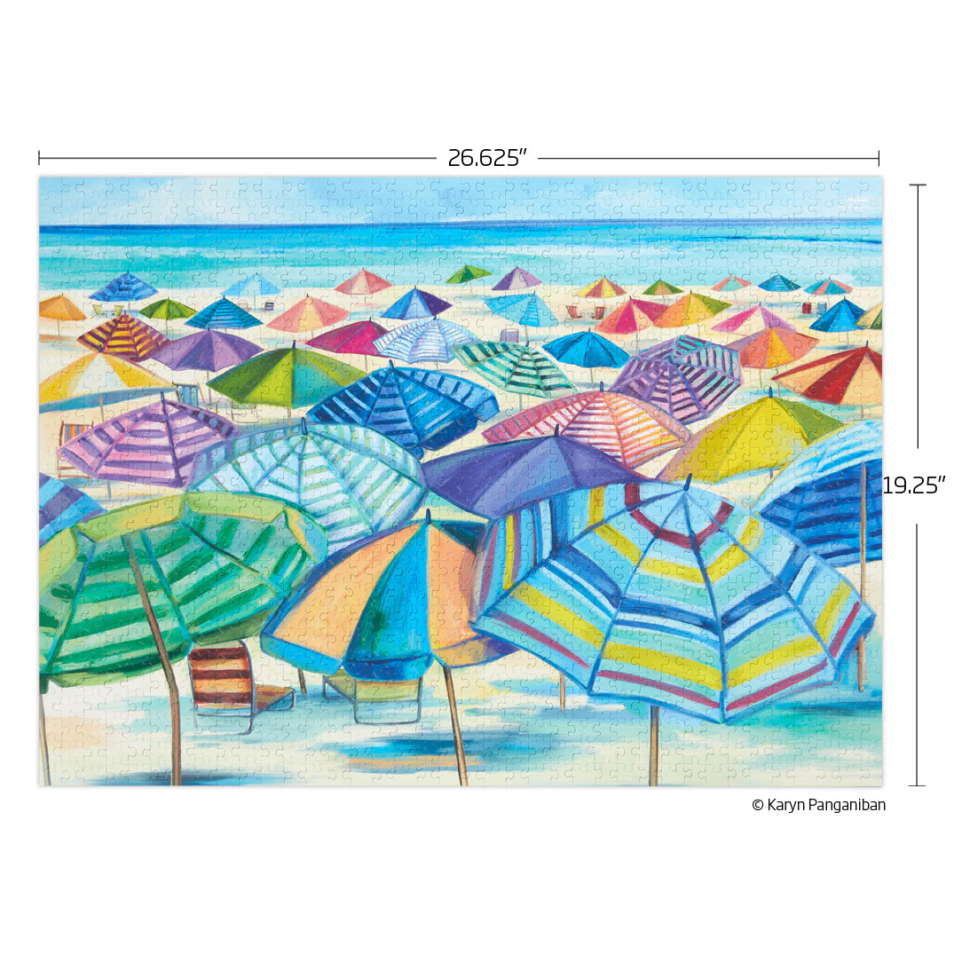 Umbrella Beach 1000 Piece Jigsaw Puzzle