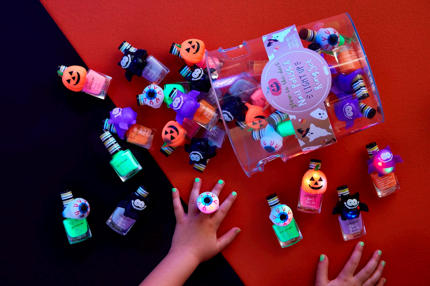 Halloween Nail Polish & Ring Sets