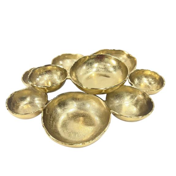 Gold Aluminum Cluster Bowl 9