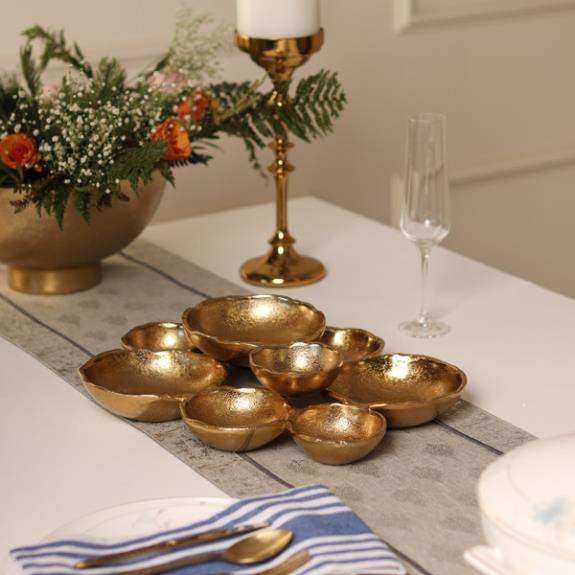Gold Aluminum Cluster Bowl 9