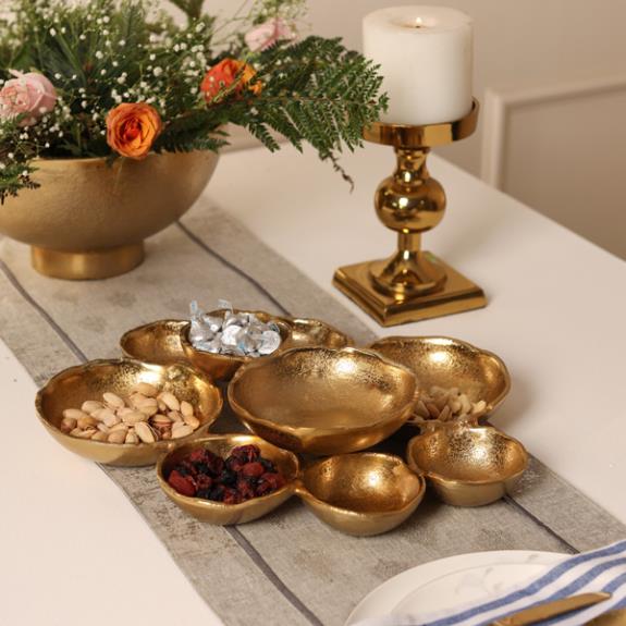 Gold Aluminum Cluster Bowl 9