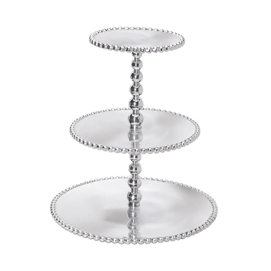 Pearled Tiered Cupcake Server