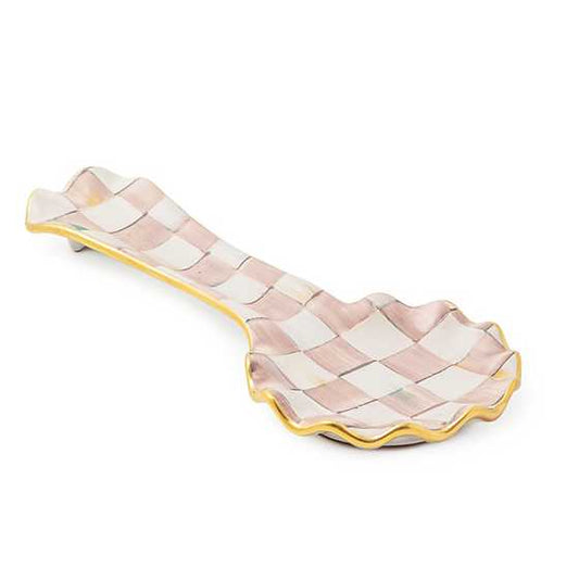 Rosy Check Ceramic Spoon Rest