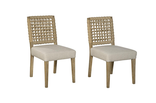 Treva Dining Chair Natural White Rope Sand