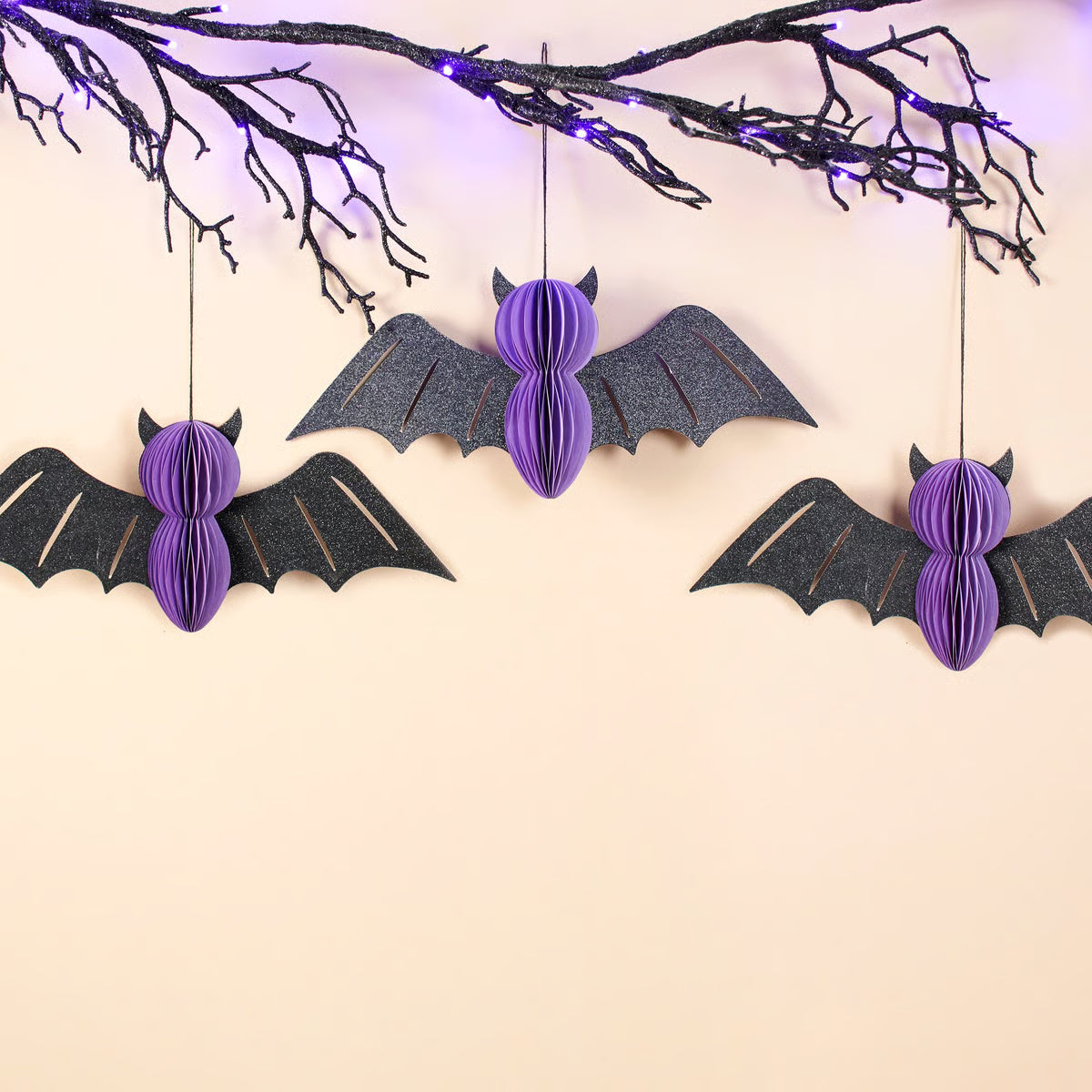 Flying Bats Paper Decoration Set