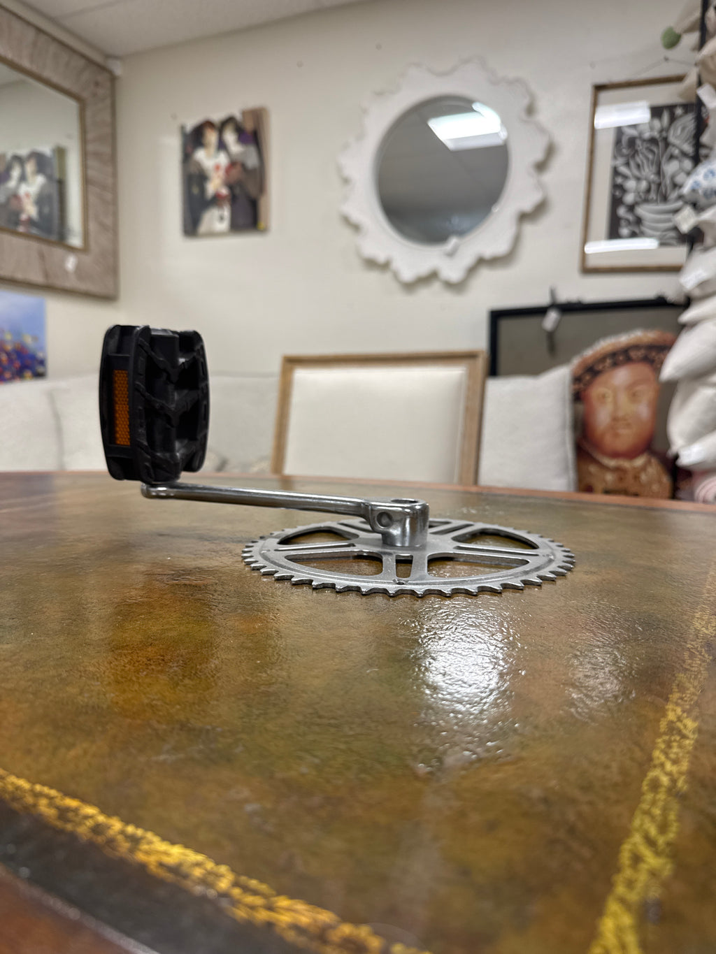 Bicycle pedal wall art