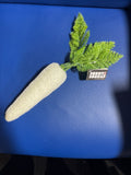 Flocked Small Carrot White