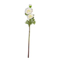 White Real Touch Triple Bloom Ranunculus Stem