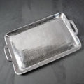 Polished Aluminum Rectangular Tray with Handles