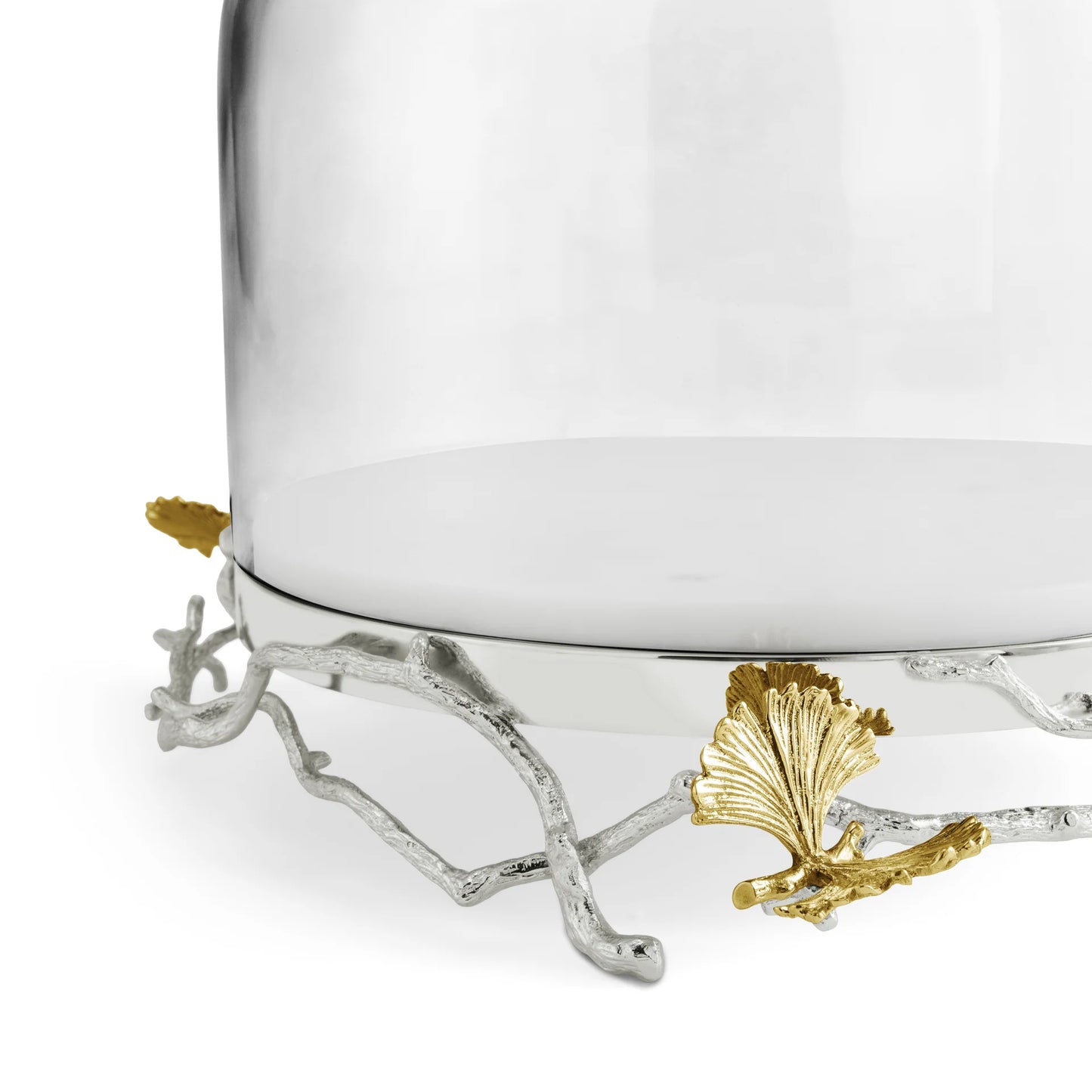 Butterfly Ginkgo Cake Stand w/ Dome